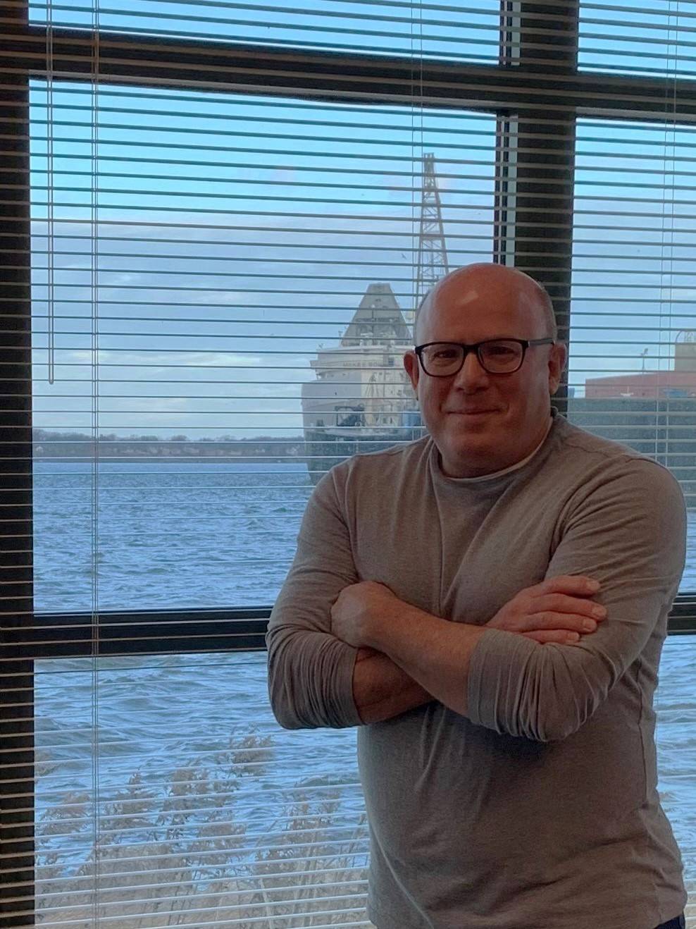 Picture of Kurt Thompson Overlooking Muskegon Lake